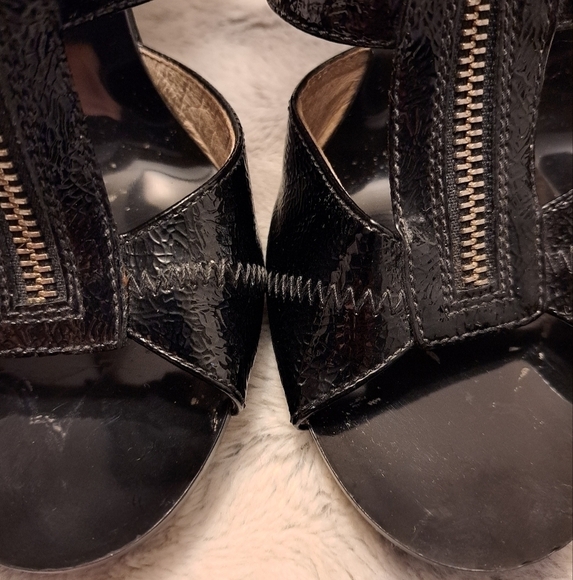 Michael Kors Patent Leather Peep Toe Sandal - Picture 3 of 9